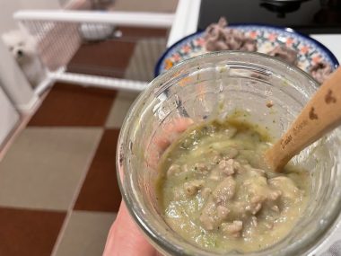 ビションフリーゼ　おもち  さつまいもと牛肉のなにか IMG_2613-380x285