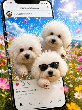 ビションフリーゼ　おもち  おもマッサージの日 F3467696-1595-49D2-9027-C8E7D4A5D8E5-285x380