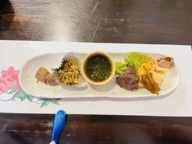 ビションフリーゼ　おもち 自分の事ですが  バイト飲みお刺身＼(^o^)／ IMG_3120-380x285